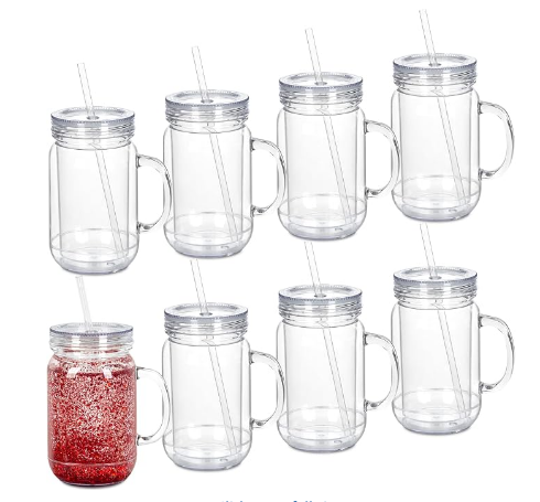 ✦ 20 oz Acrylic Mason Jar ✦