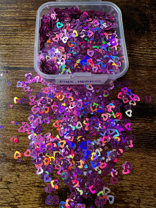 ✦ Pink Holo Hearts ✦